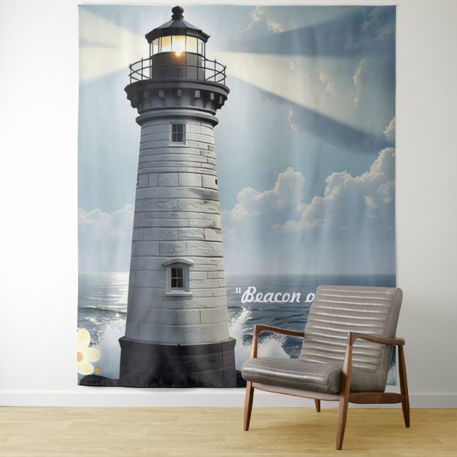 Tenture "Luminance du phare" (En situation)