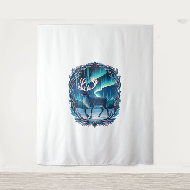 Tenture Luminosité magique des rennes (Devant)