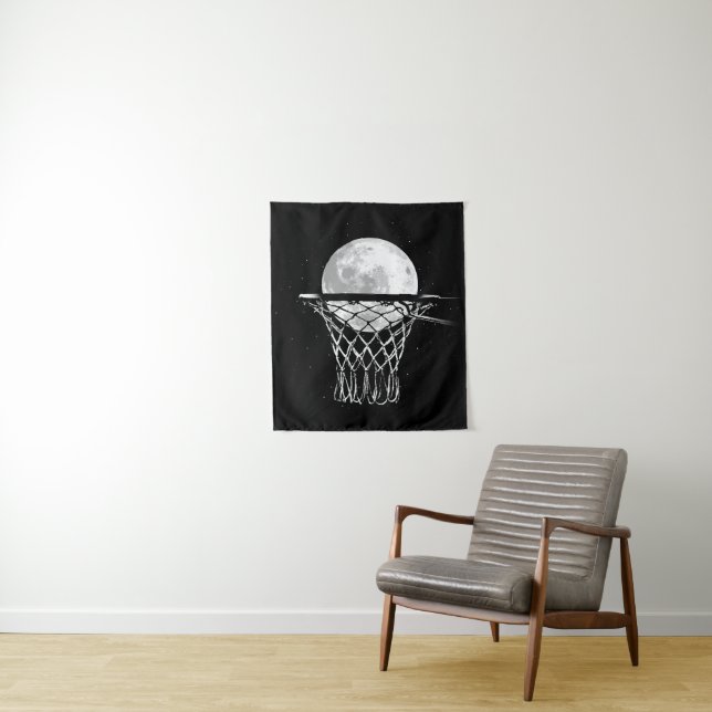 Tenture Lune de basket (En situation)