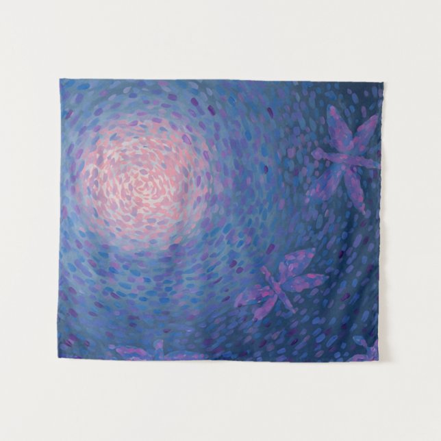 Tenture Lune de libellules (Devant (Horizontal))