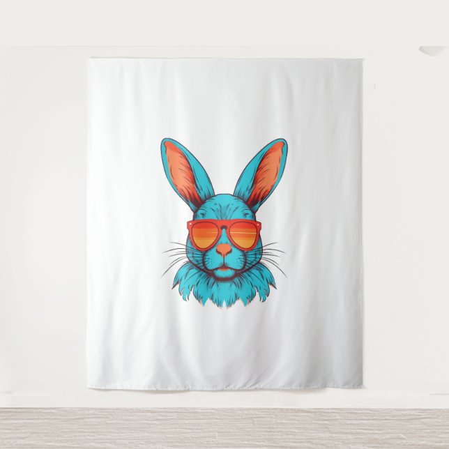 Tenture Lunettes De Soleil cool Pour Lapin De Pâques (Devant)