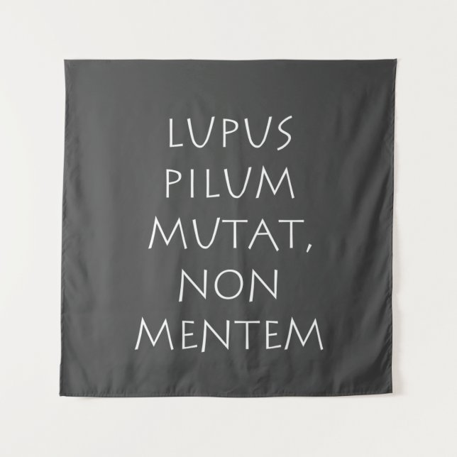 Tenture Lupus pilum mutat non mentem (Devant)