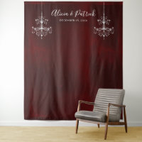 Lustres blancs rouges foncés pour mariage toile de