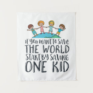 Tenture Lutter contre la maltraitance envers les enfants C