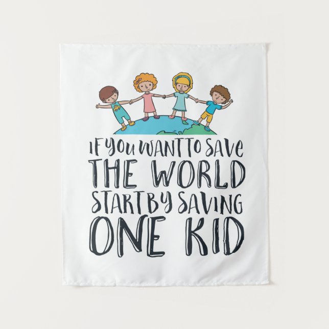 Tenture Lutter contre la maltraitance envers les enfants C (Devant)