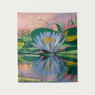 Tenture Lys d'eau bleue par Claude Monet, Coucher de solei