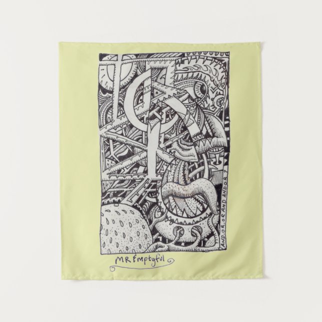 Tenture M. Emptyful, Dessin D'Encre (Devant)