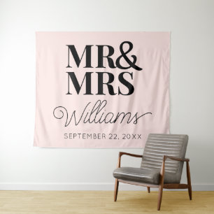 Tenture M. Mme Mariage Fête des mariées Contexte moderne