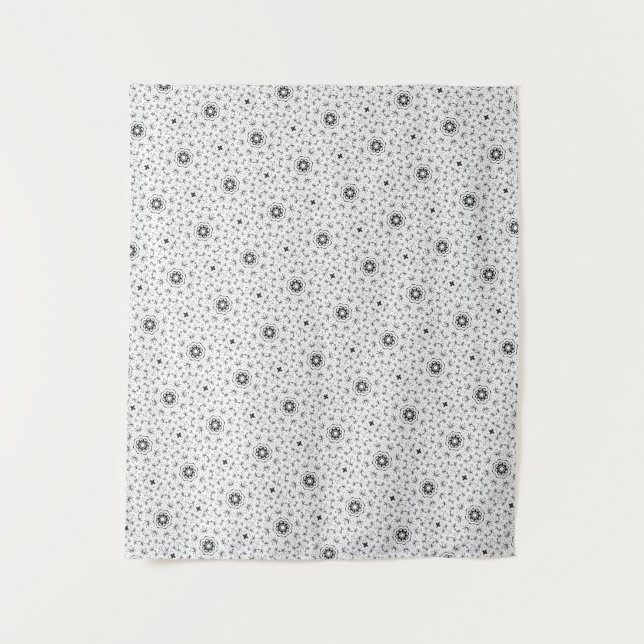 Tenture Maacah001 B&W Doodle abstrait (Devant)