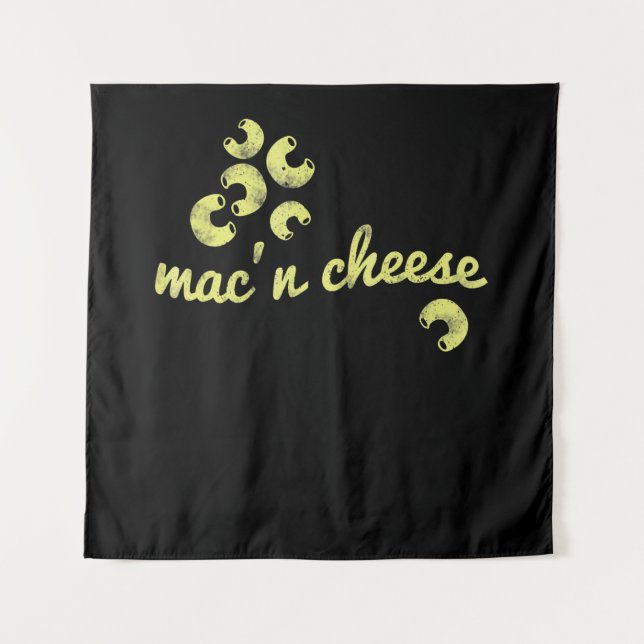 Tenture Mac n fromage | plaisir chef humour cadeau (Devant)