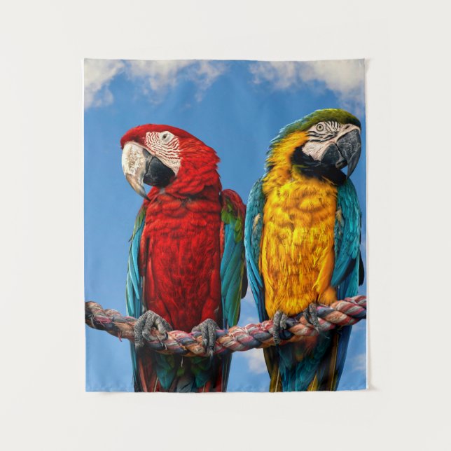 Tenture Macaw bleu et jaune et macaw Scarlet (Devant)
