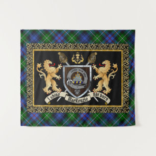 Tenture MacKenzie Clan Badge & Motto avec Lions