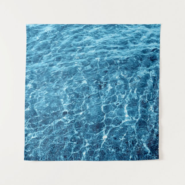 Tenture Macro Bubbling Blue Sea Photo (Devant)
