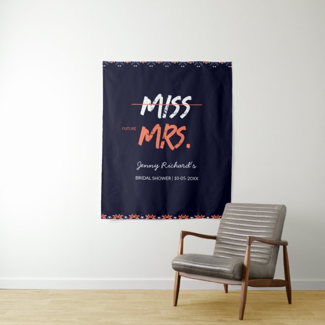 Tenture Mademoiselle à Mme Shower Nuptial (En situation)
