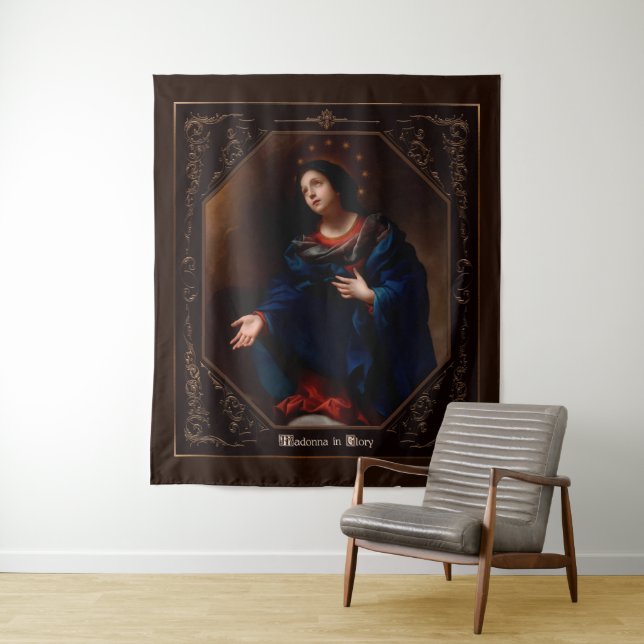 Tenture Madonna en gloire par Carlo Dolci (En situation)