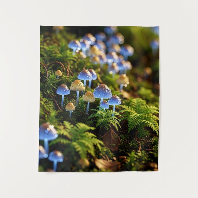 Tenture Magical Bioluminescent Fungi - Deep Forest (Devant)