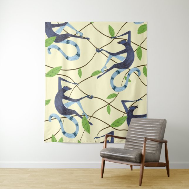 Tenture Magnet de singes vintages (En situation)