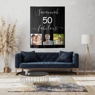 Tenture Magnifique anniversaire personnalisé photo surpris
