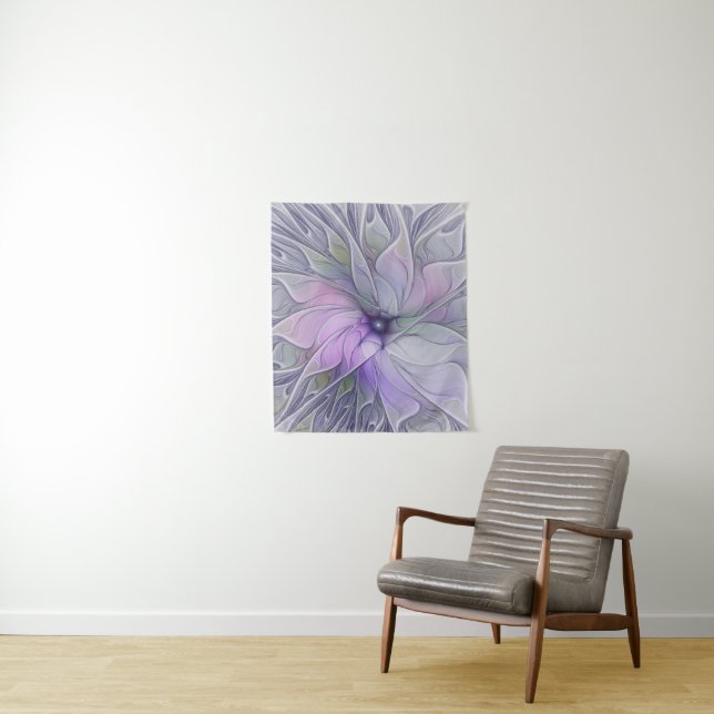 Tenture Magnifique beauté moderne abstraite fleur d'art fr (En situation)