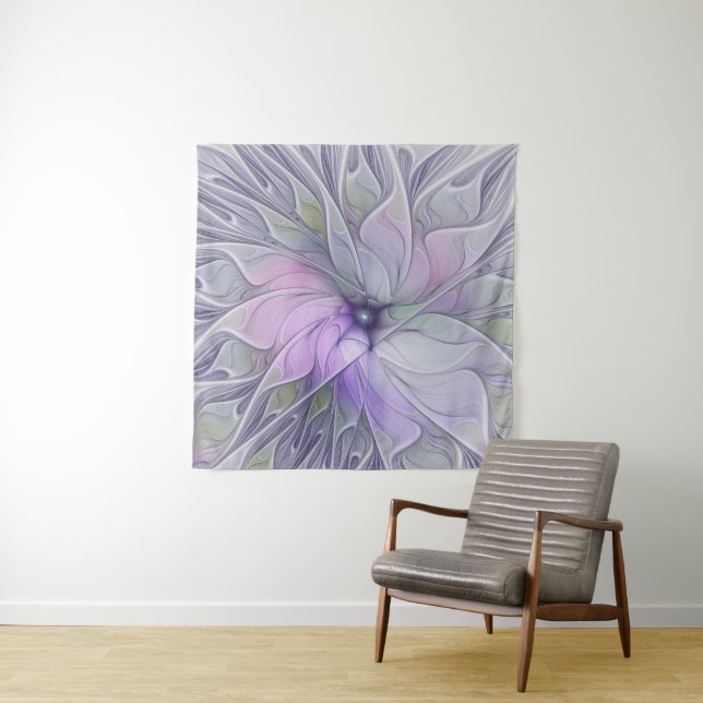Tenture Magnifique beauté moderne abstraite fleur d'art fr (En situation)