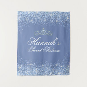 Tenture Magnifique Fond de Décoration Bleu Pailleté pour S