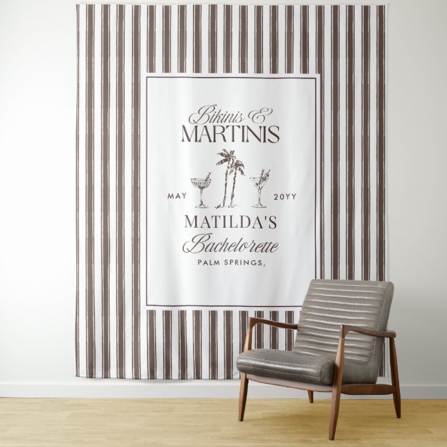 Tenture Maillots de bain et martinis Élégant enterrement d (En situation)