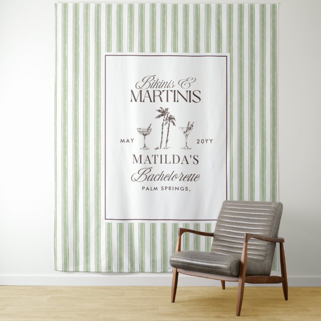 Tenture Maillots de bain et martinis Élégant enterrement d (En situation)
