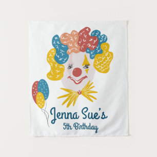 Tenture Main de clown dessinée Carnaval Anniversaire Color