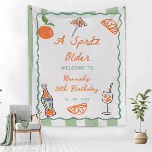 Tenture Main Tirée Un Spritz Anniversaire Fête