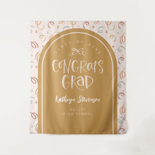Tenture Main tirée Whimsical Congrats Grad Party Contexte