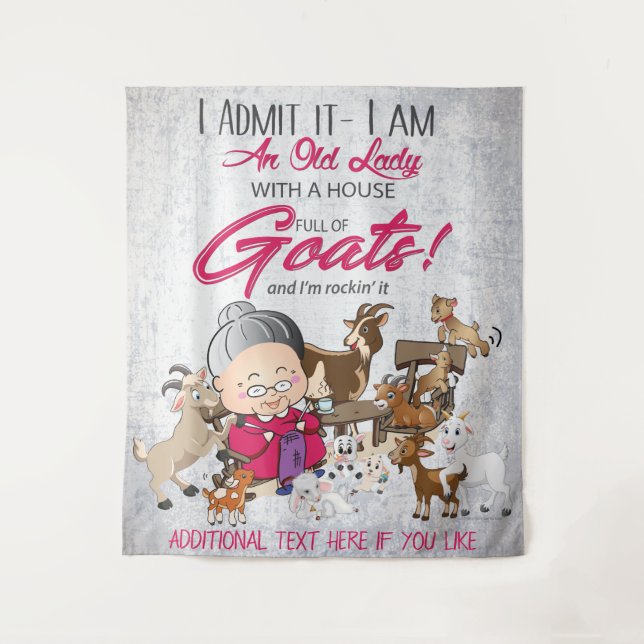 Tenture Maison de la Vielle-Dame pleine de chèvres (Devant)