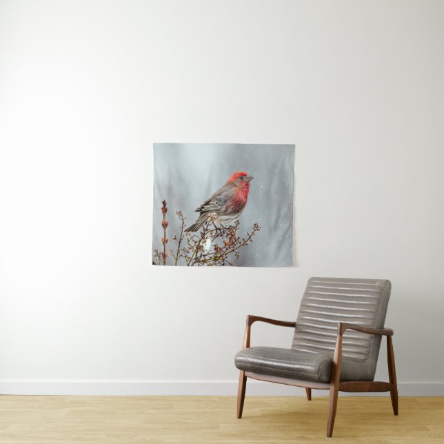 Tenture Maison Finch en Neige - Photo originale (En situation (horizontale))