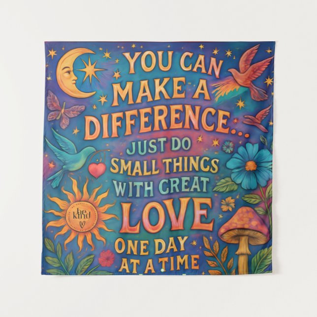 TENTURE MAKE A DIFFERENCE TAPESTRY WALL ART (Devant (Horizontal))