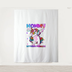 Tenture Maman de la fille de la princesse d'anniversaire L