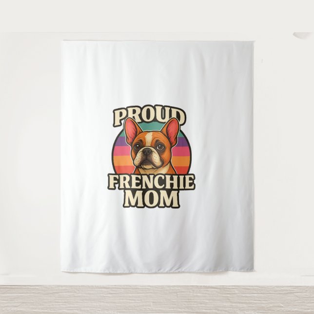 Tenture Maman Frenchie Chien Bouledogue Français Mignon Co (Devant)