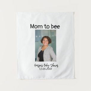 Tenture Maman future maman ajouter nom de photo date baby