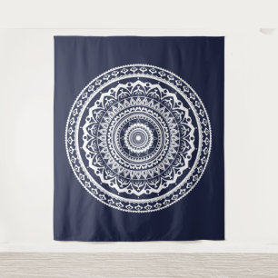 Tenture Mandala Blanc Laissez la mer vous libérer
