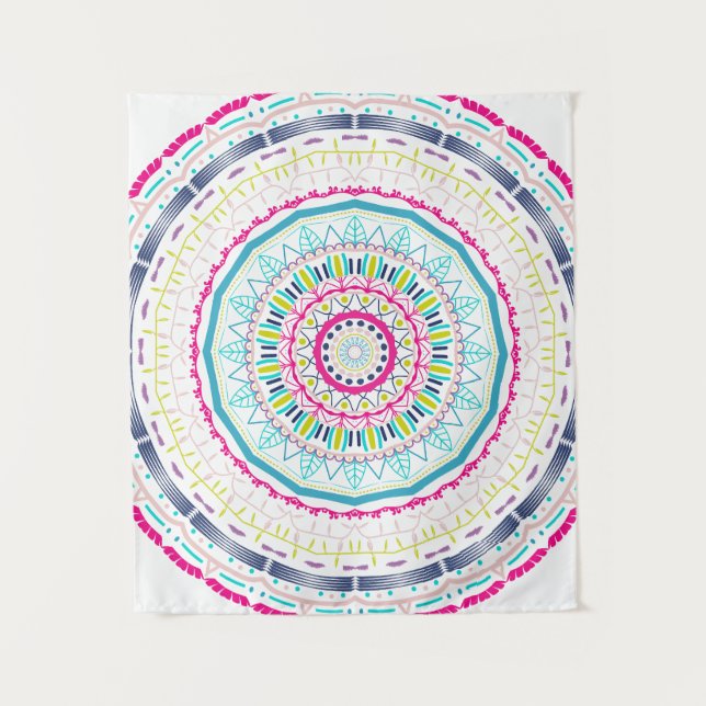 Tenture mandala coloré (Devant)