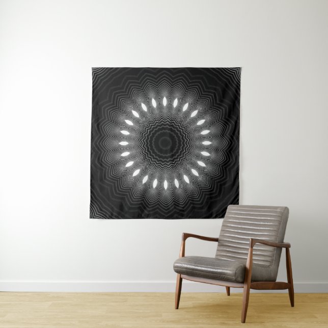 Tenture Mandala de l'ombre lumineuse (En situation)