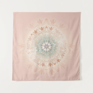 Tenture Mandala floral en rose gold