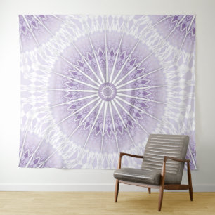 Tenture Mandala géométrique mauve