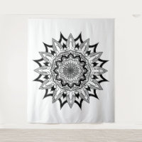 Mandala noir et blanc