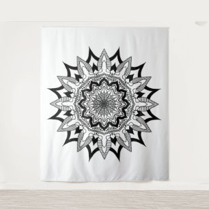 Tenture Mandala noir et blanc