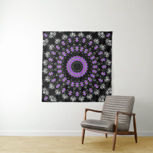 Tenture Mandala Tribal Celtique (Violet)