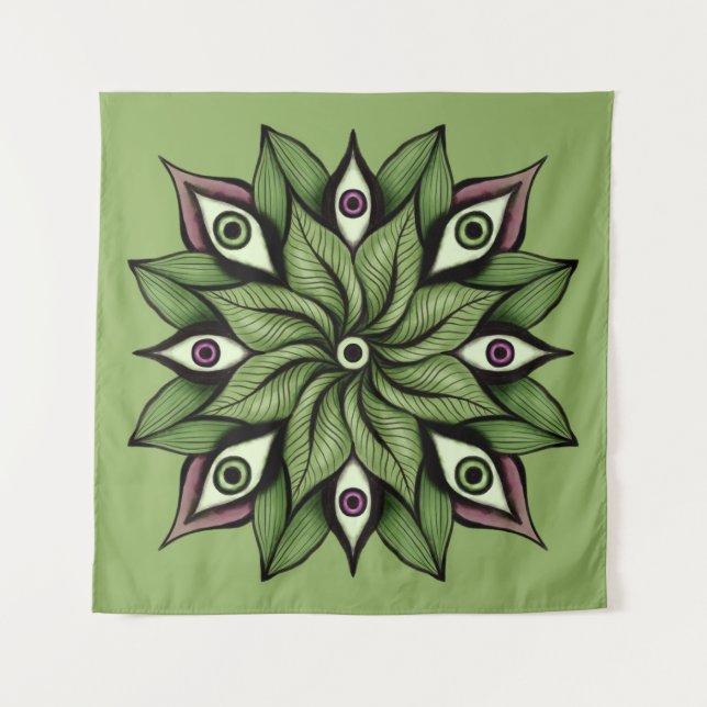 Tenture Mandala - Trippy Floral Patal (Devant)