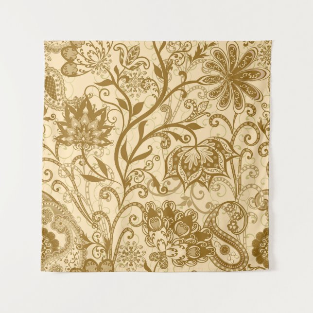 Tenture Mandalas ethniques : Motif de style indien (Devant)