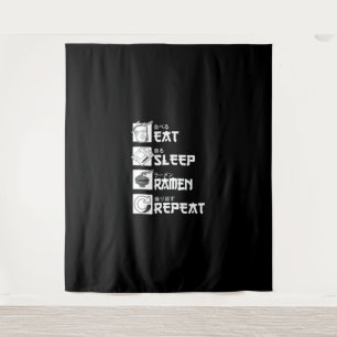 Tenture Manger Dormir Anime Répéter Idée Cadeau Cosplayer