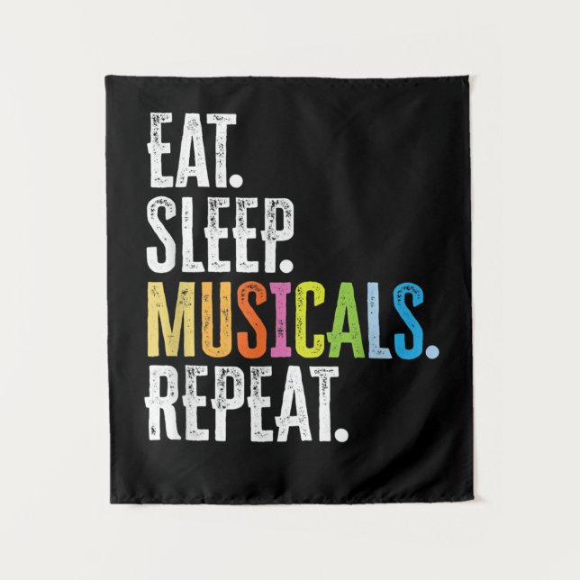 Tenture Manger Dormir Comédies Musicales Répéter Acteur Ac (Devant)