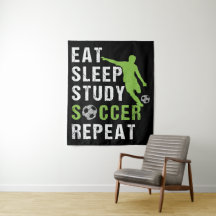 Mangez Sleep Study Soccer Répéter Garçon Soccer Jo