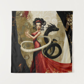 Tenture Manifeste intention Occult Dark Witchy AI Art